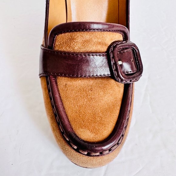 AUTHENTIC HERMES SUEDE AND LEATHER NIKITA LADY SHOES PUMPS SZ 6 MADE IN ITALY - Picture 6 of 14